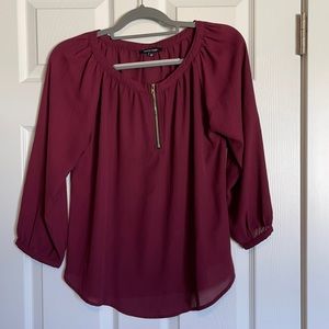 PaperMoon burgundy blouse size medium